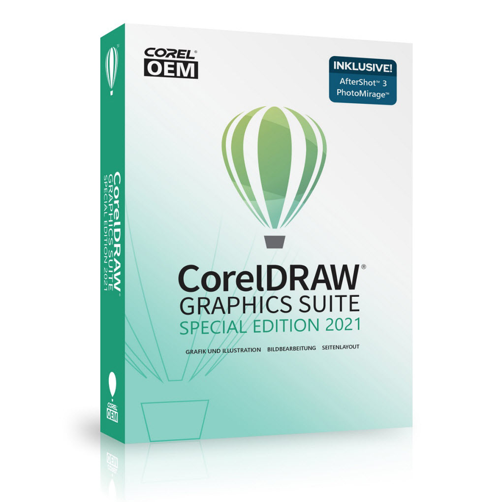 CorelDRAW Graphics Suite Spezial Edition 2021 DVD Box Win 10/11 64Bit