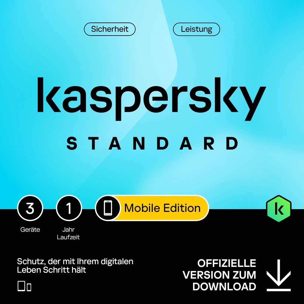 Kaspersky Mobile Security Standard 2024 3-Geräte / 1-Jahr ESD+KEY 